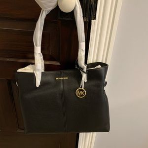 Michael kors Lenox large leather tote bag black